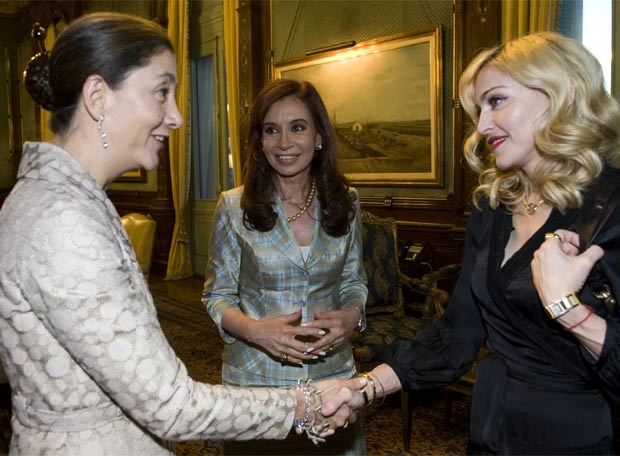 Madonna, Christina and Ex-Rebel Hostage Meet
