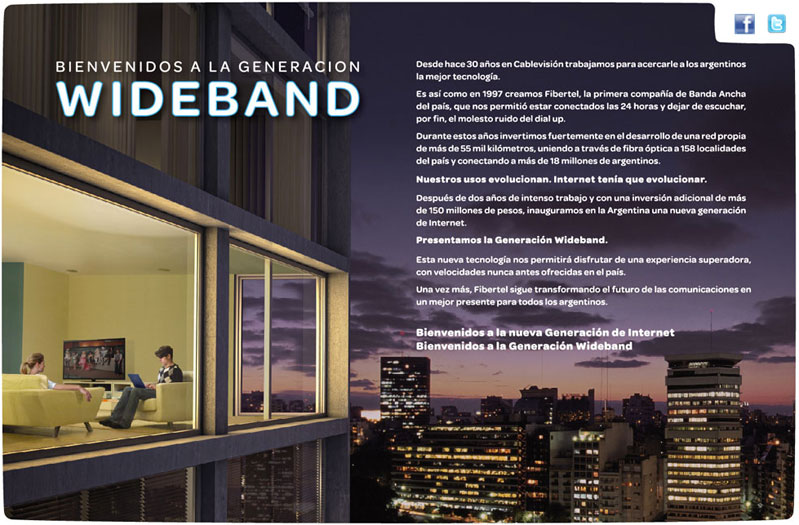 Fibertel Set to Launch Wideband High Speed Internet