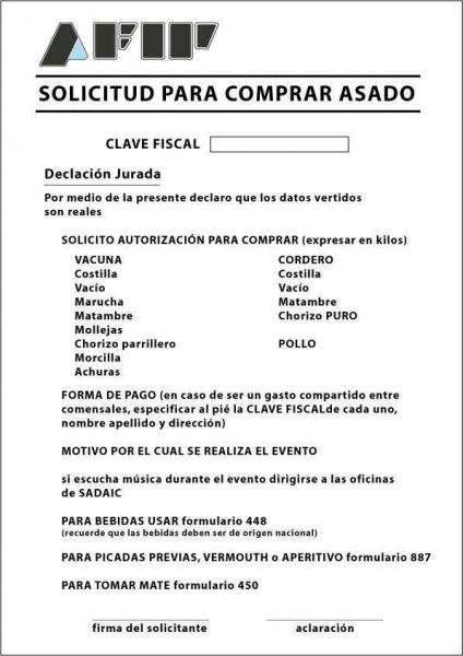 New AFIP Form