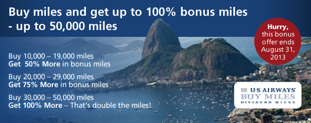 US Airways Bonus Miles