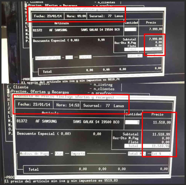 Price of Samsung Galaxy S4 in Argentina