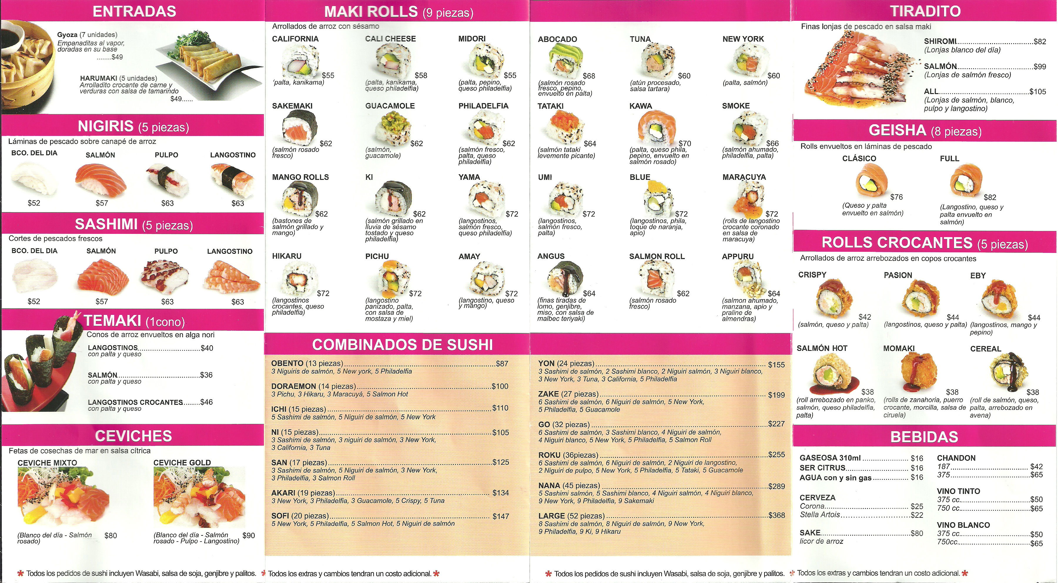 Oi Sushi Menu February 2014