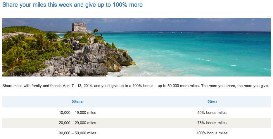 US Airways Share Miles Bonus